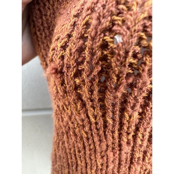 Anthropologie Pilcro Easy Breezy Knit Brown Blue Trim Cami Tank Top Women Sz M - Picture 11 of 15